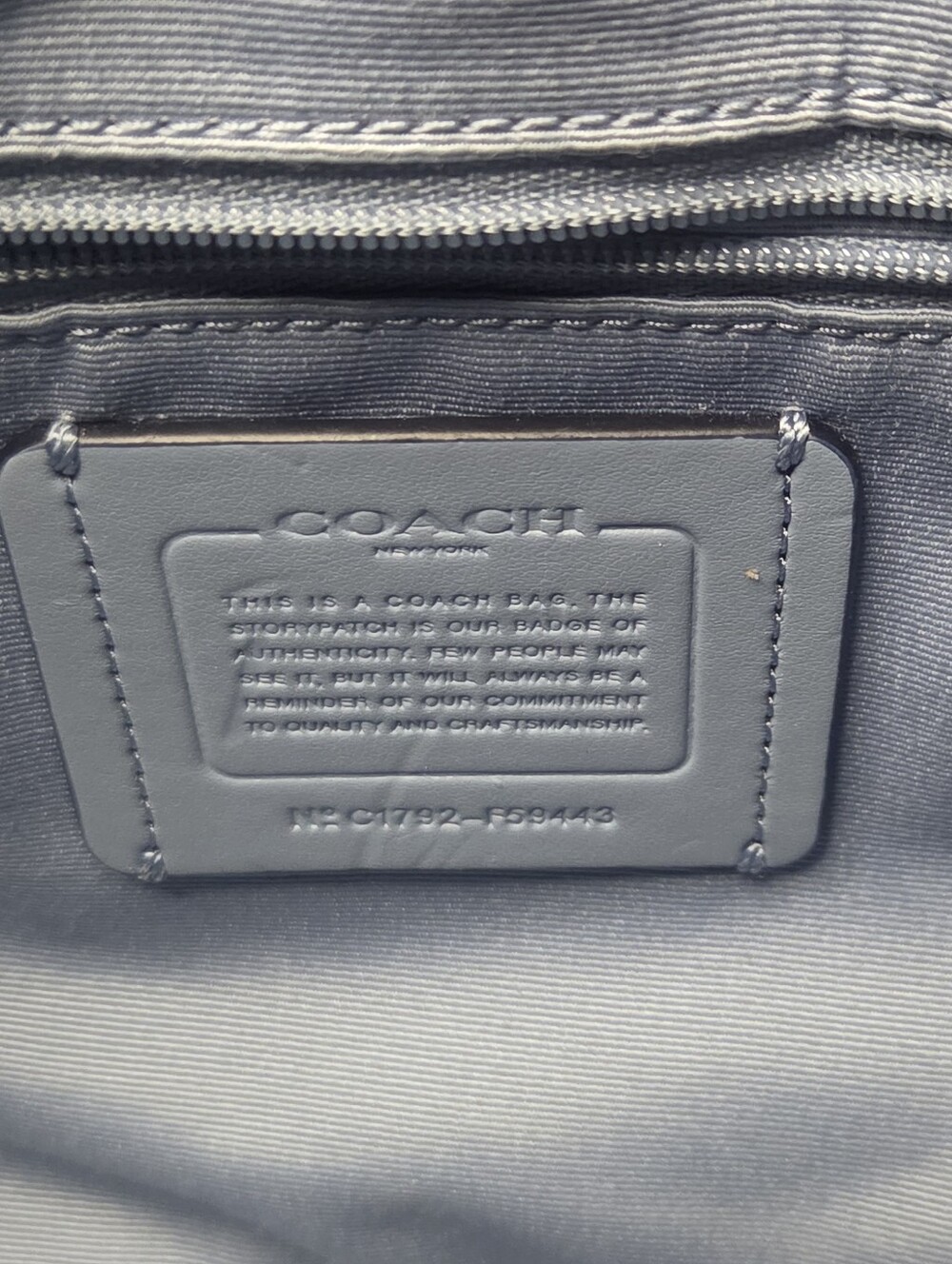 Coach Small Dome Satchel in Blue Floral Print with Black Trim - Picture 7 of 8